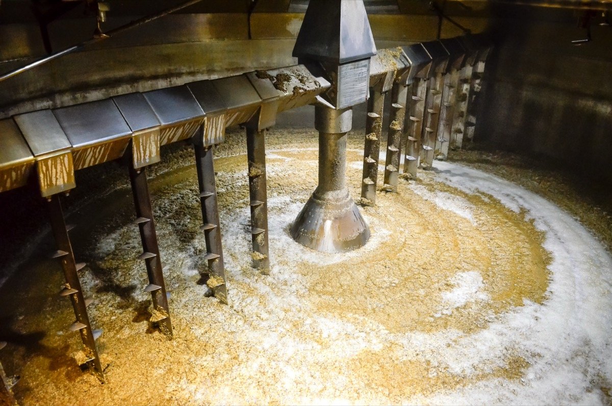Mash tun interior